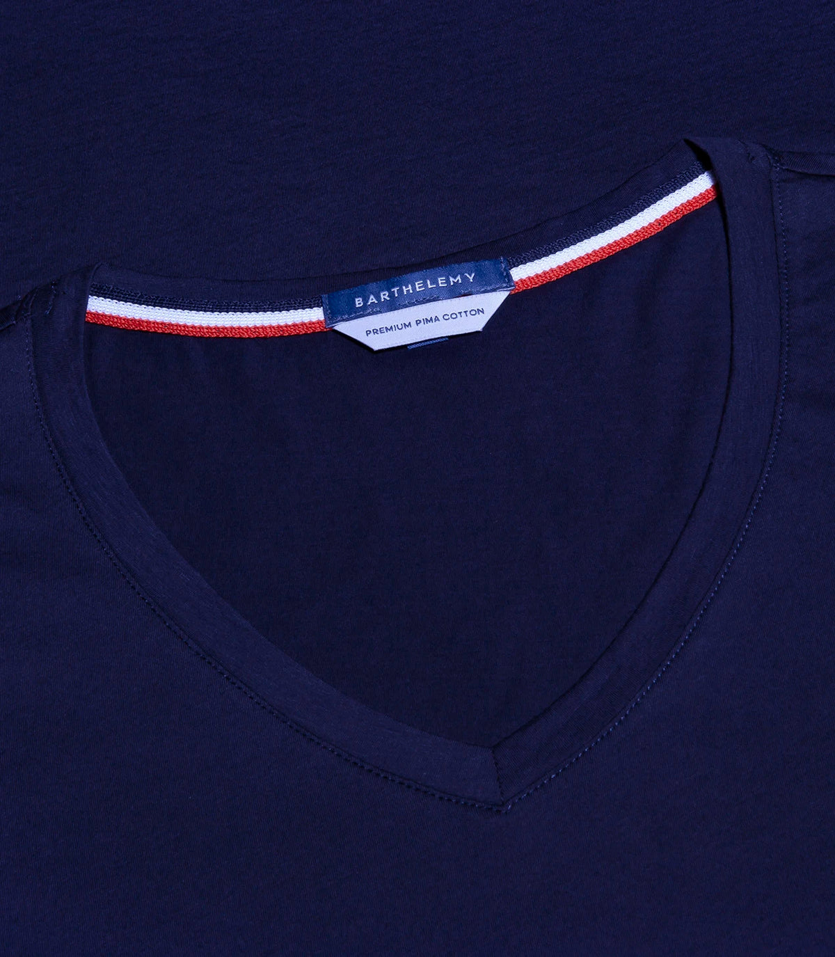 VNeck T-Shirt Pima Navy | T-Shirt V-Neck | Barthelemy Resortwear