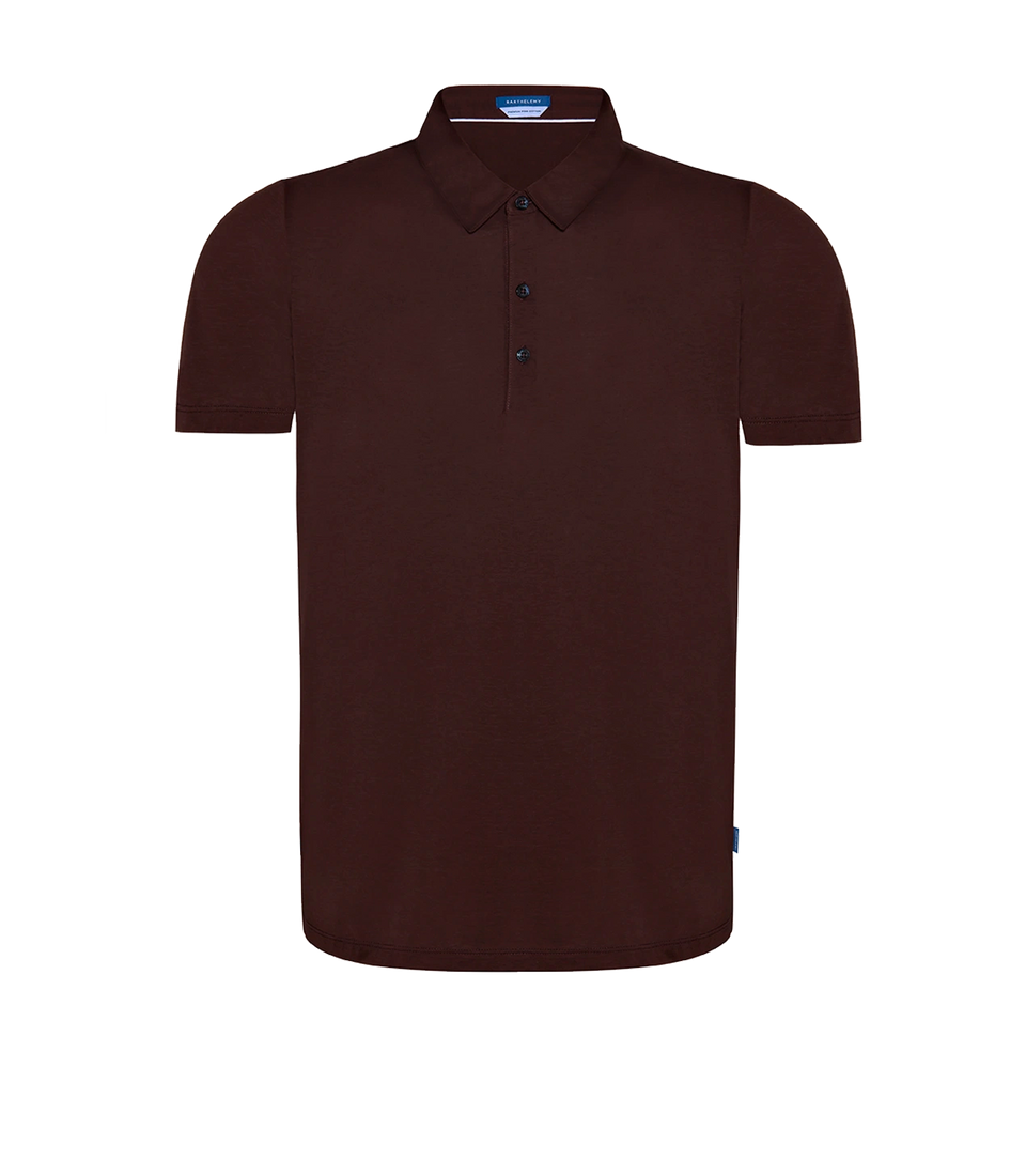 Polo Pima Cotton Chocolate Brown | Polo Pima Cotton | Barthelemy Resortwear
