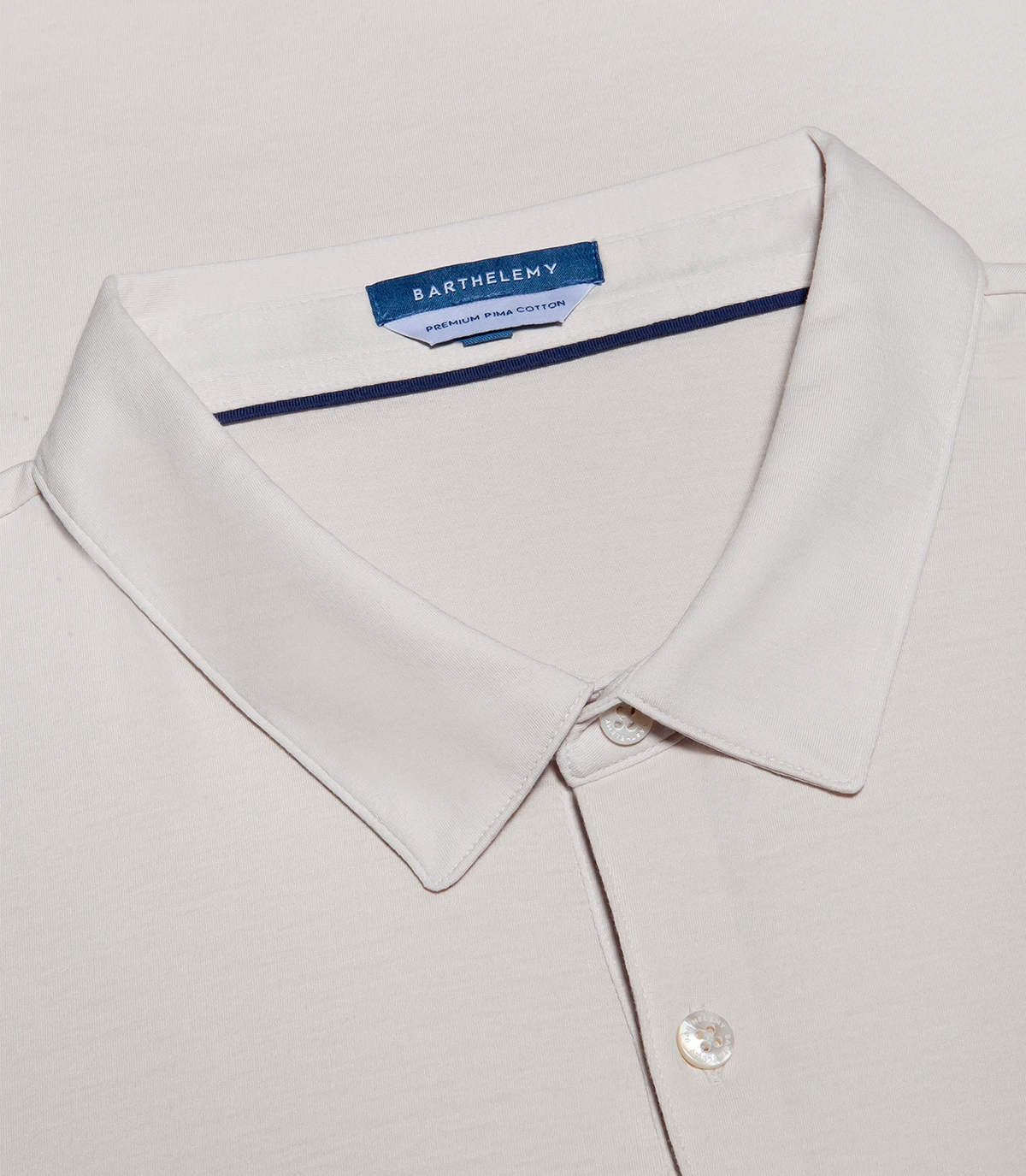 Polo Pima Cotton Ivory - Barthelemy