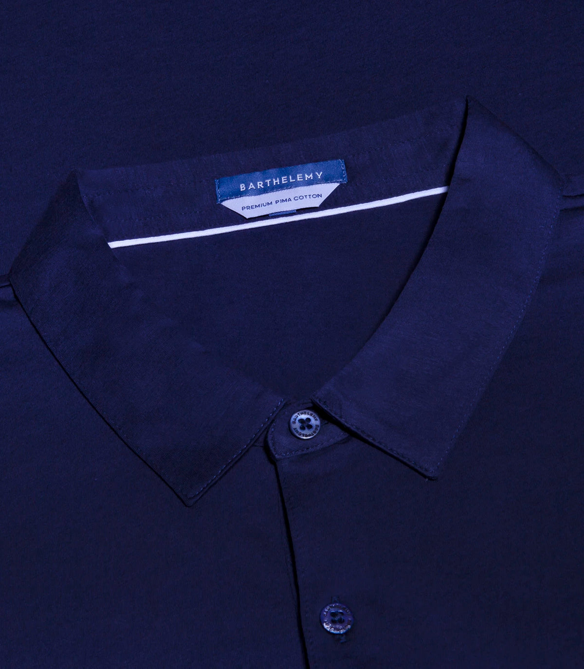 Polo Pima Cotton Navy | Polo Pima Cotton | Barthelemy Resortwear