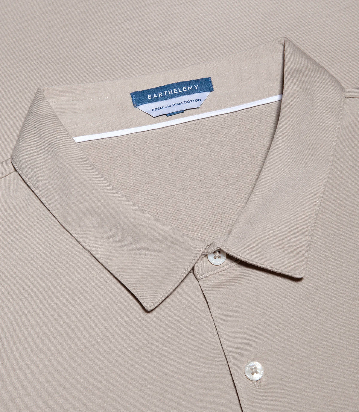 Polo Pima Cotton Oatmeal Beige - Barthelemy