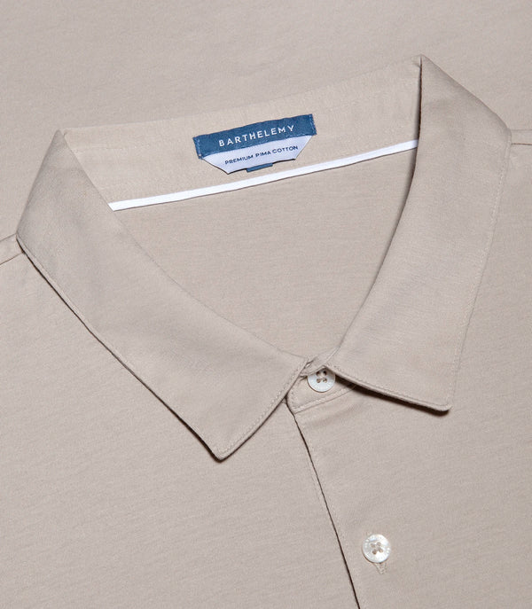 Polo Pima Cotton Oatmeal Beige - Barthelemy