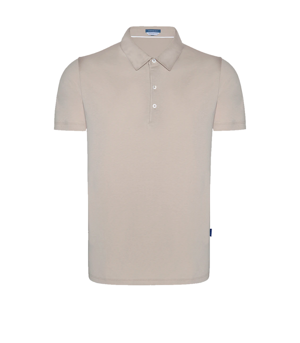 Polo Pima Cotton Oatmeal Beige - Barthelemy