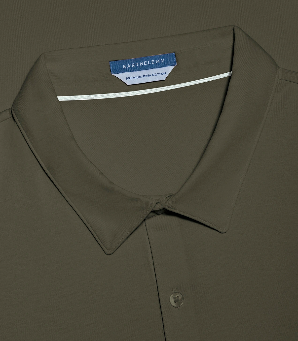 Polo Pima Cotton Olive Green - Barthelemy