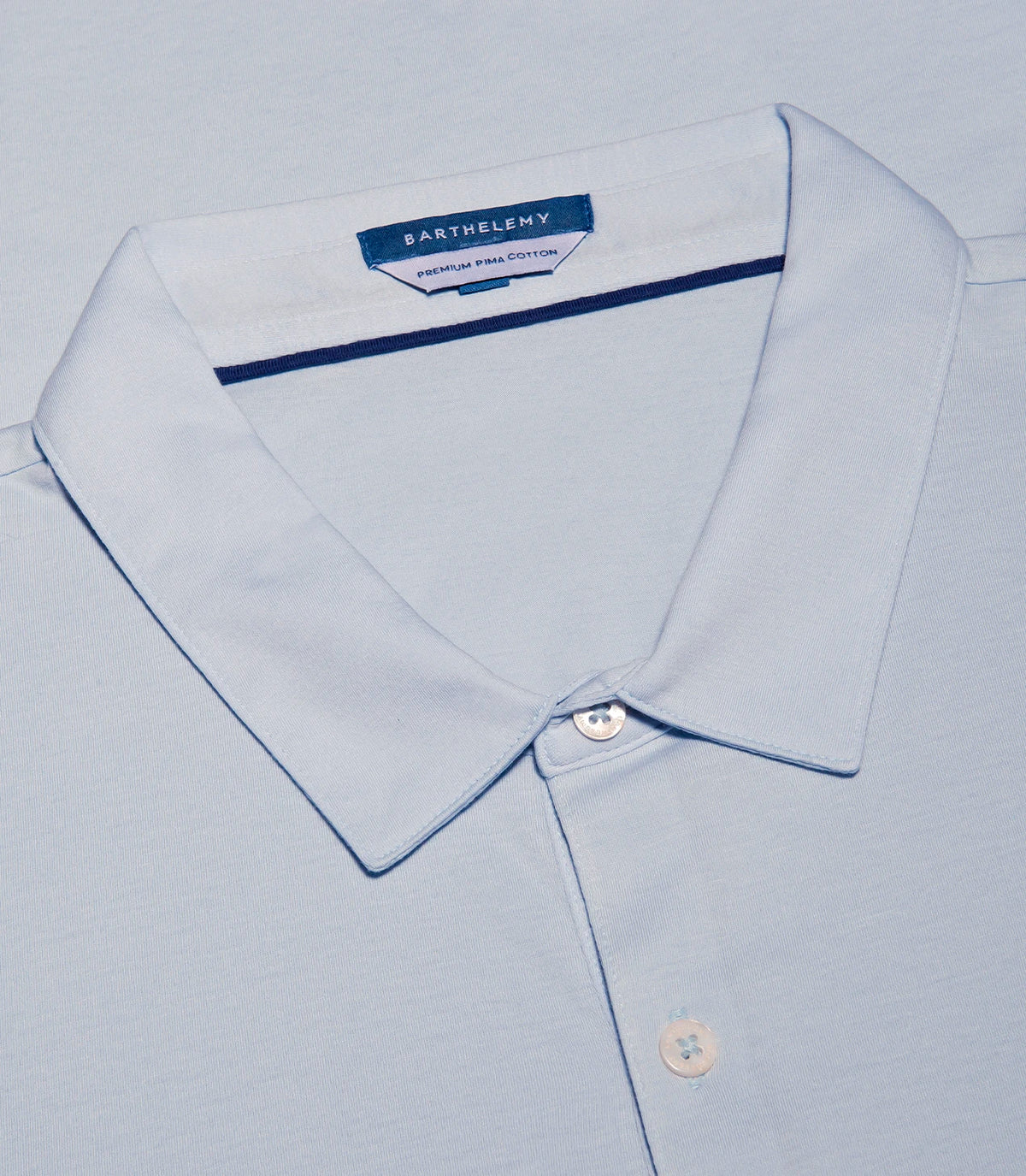 Polo Pima Cotton Sky Blue - Barthelemy