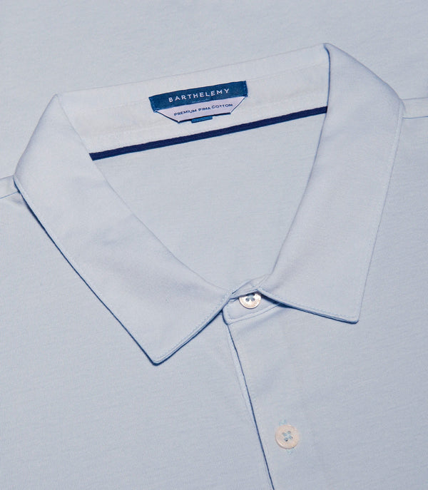 Polo Pima Cotton Sky Blue - Barthelemy