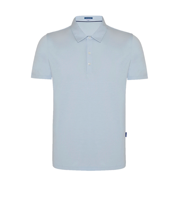 Polo Pima Cotton Sky Blue - Barthelemy