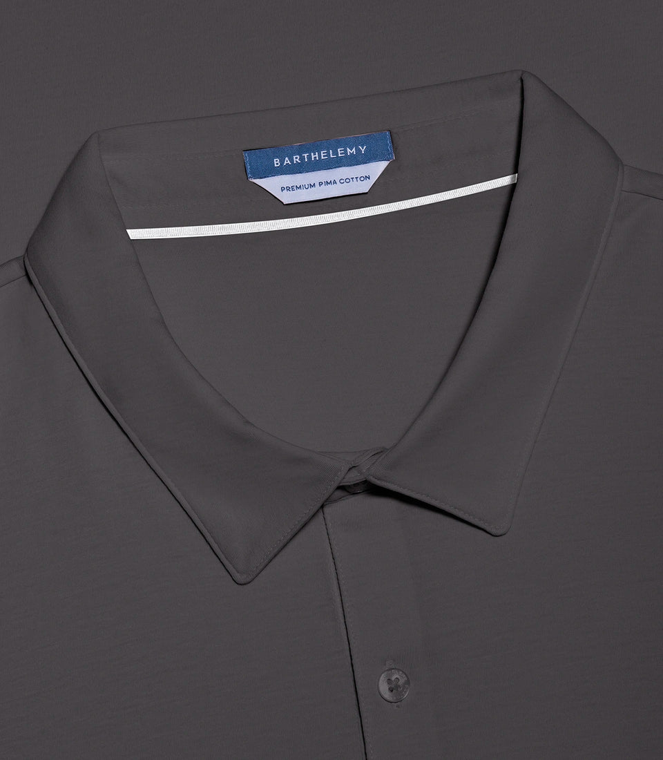 Polo Pima Cotton Storm Grey - Barthelemy