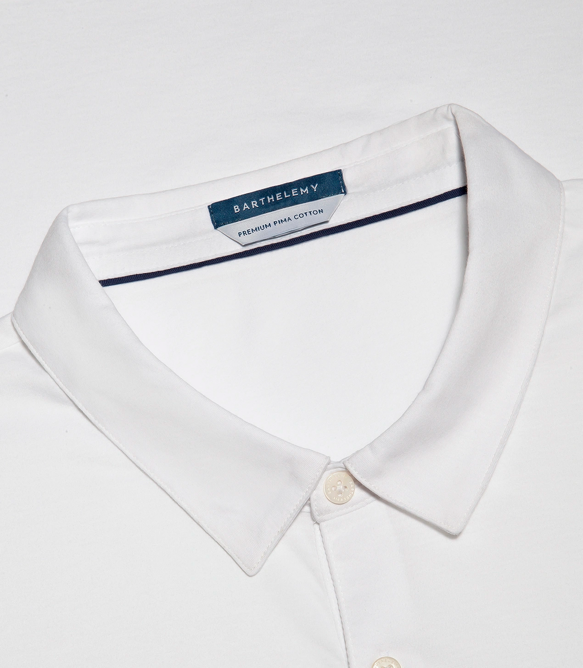 Polo Pima Cotton White - Barthelemy