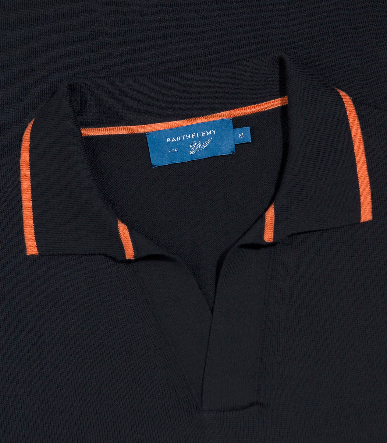 Rivage Knit Polo GB Black Orange