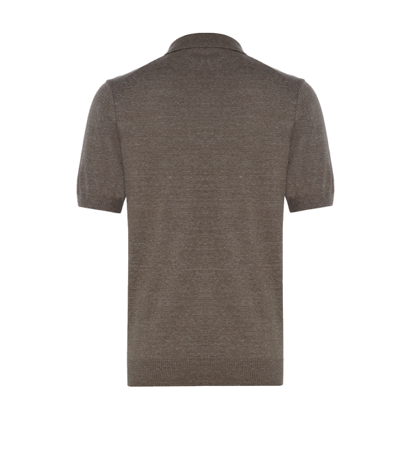 Rivage Knit Polo Mocha - Barthelemy