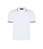 Rivage Knit Polo GB Macadamia Navy Red