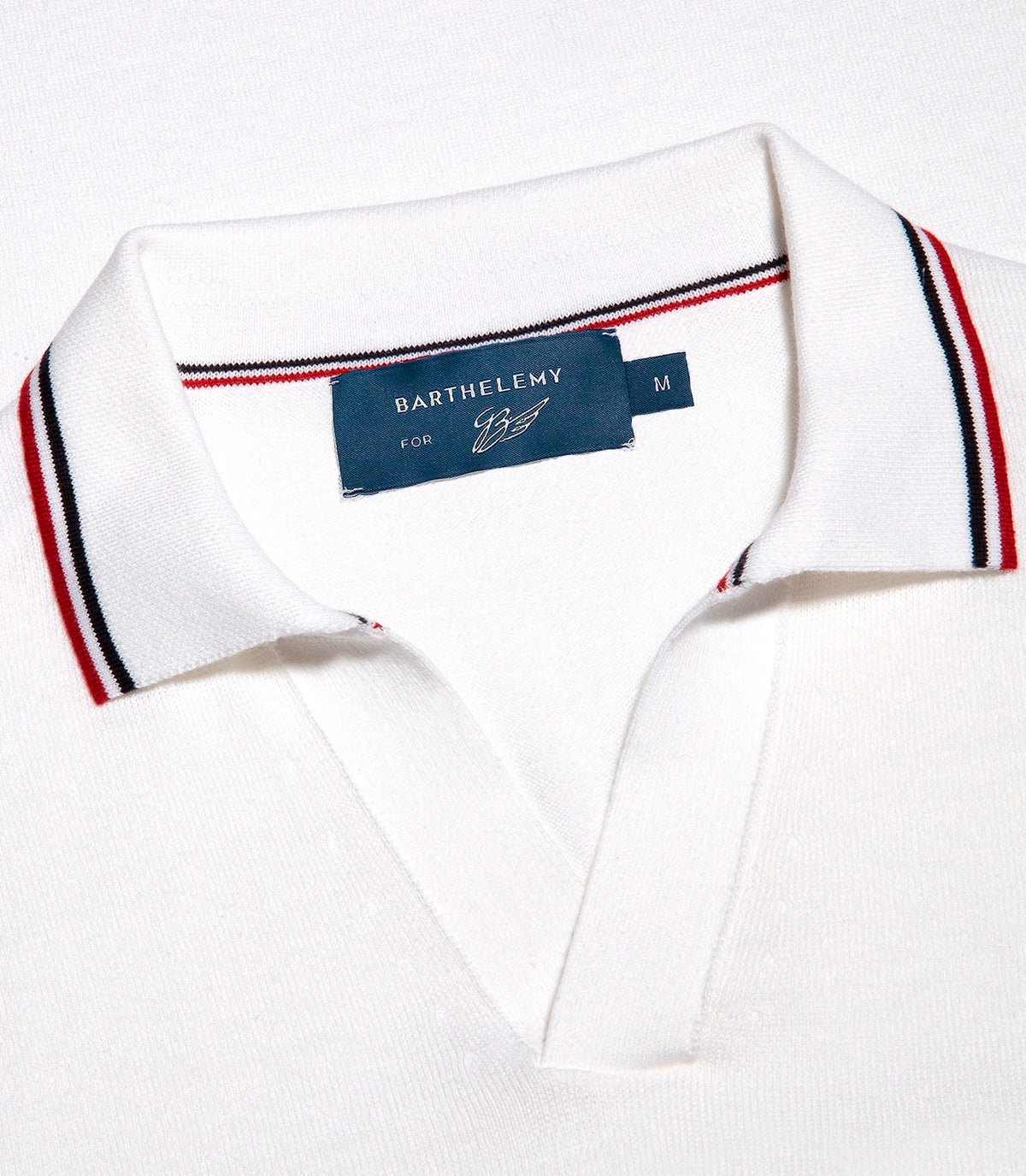 Rivage Knit Polo GB Macadamia Navy Red | Polo | Barthelemy Resortwear