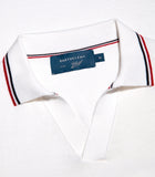 Rivage Knit Polo GB Macadamia Navy Red