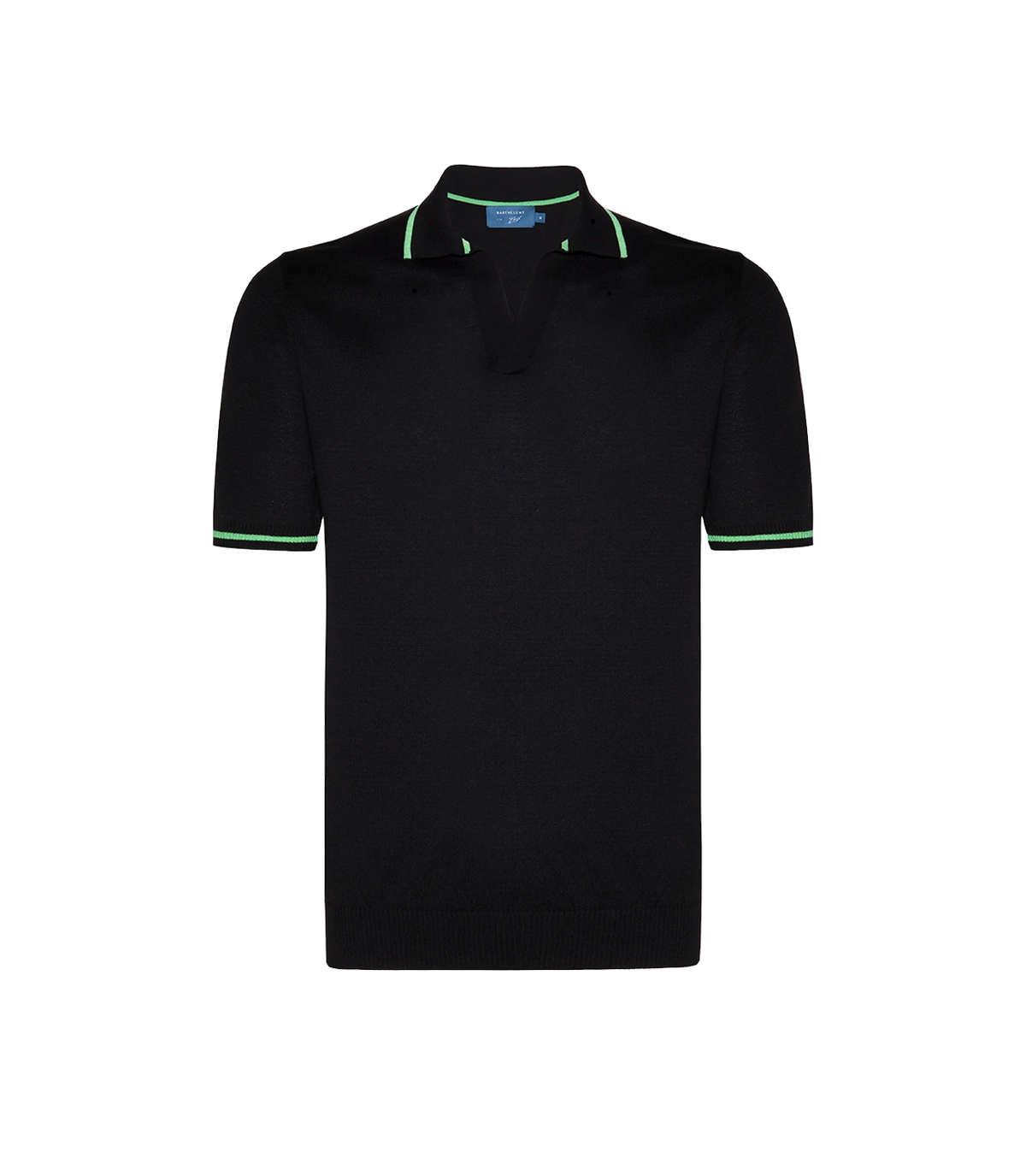 Rivage Knit Polo GB Black Green | Polo | Barthelemy Resortwear