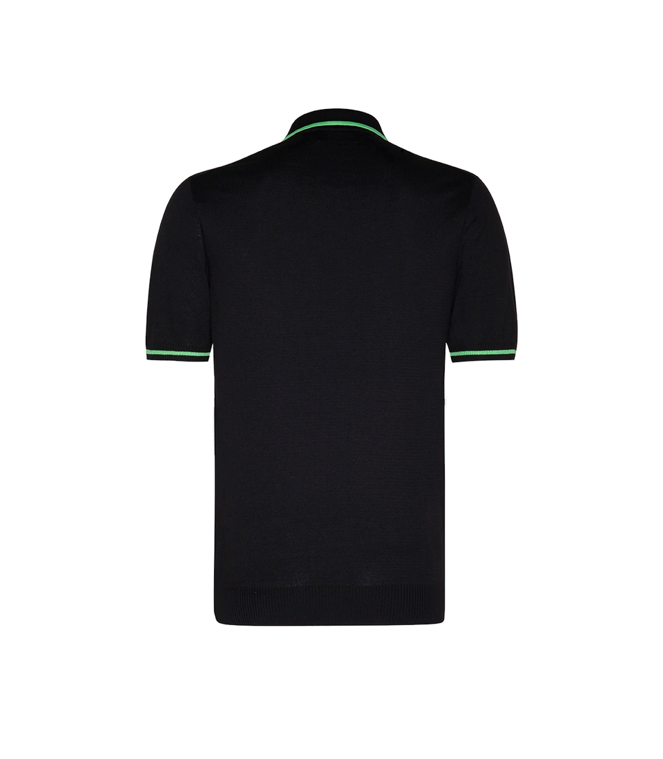 Rivage Knit Polo GB Black Green