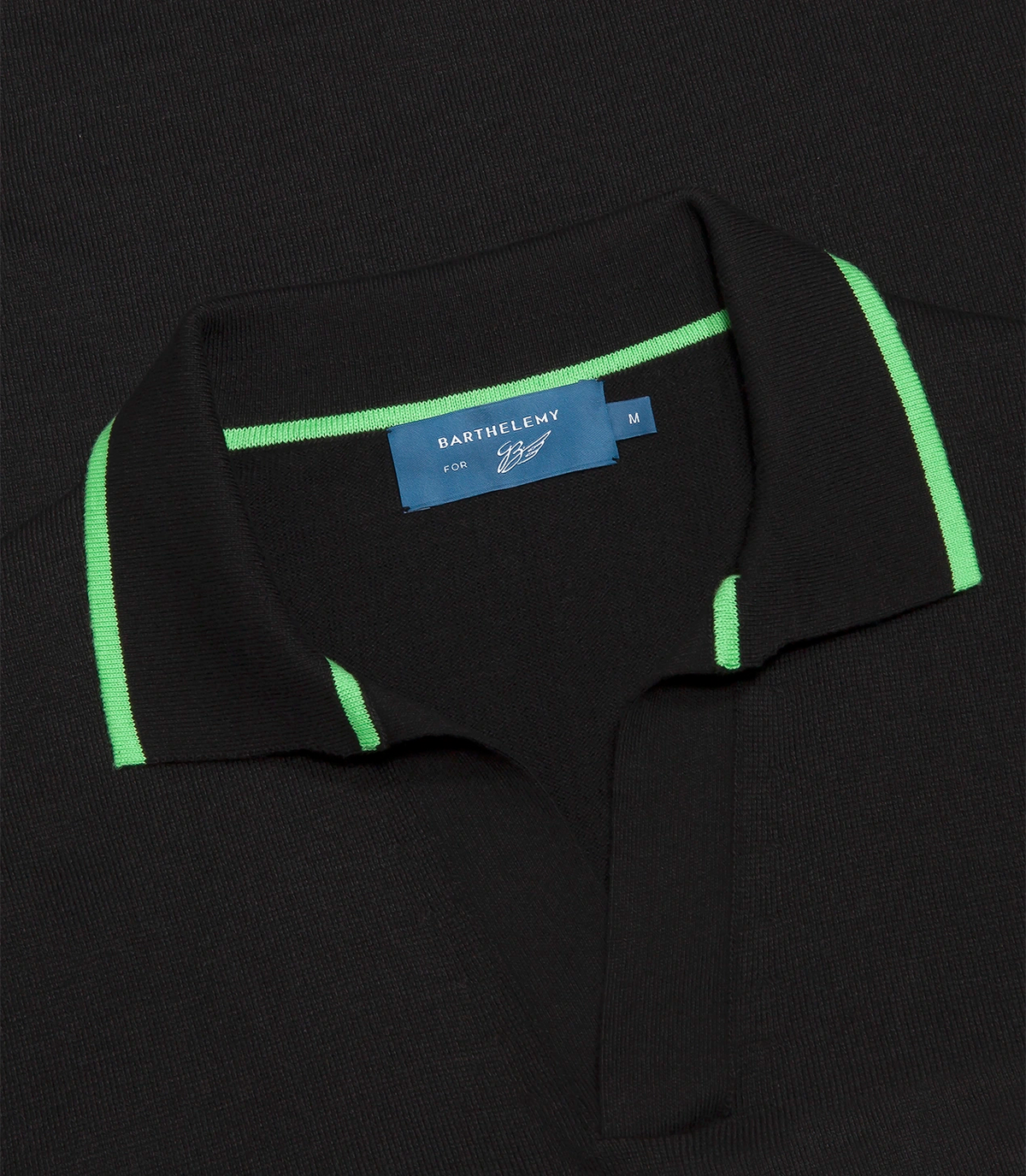 Rivage Knit Polo GB Black Green - Barthelemy