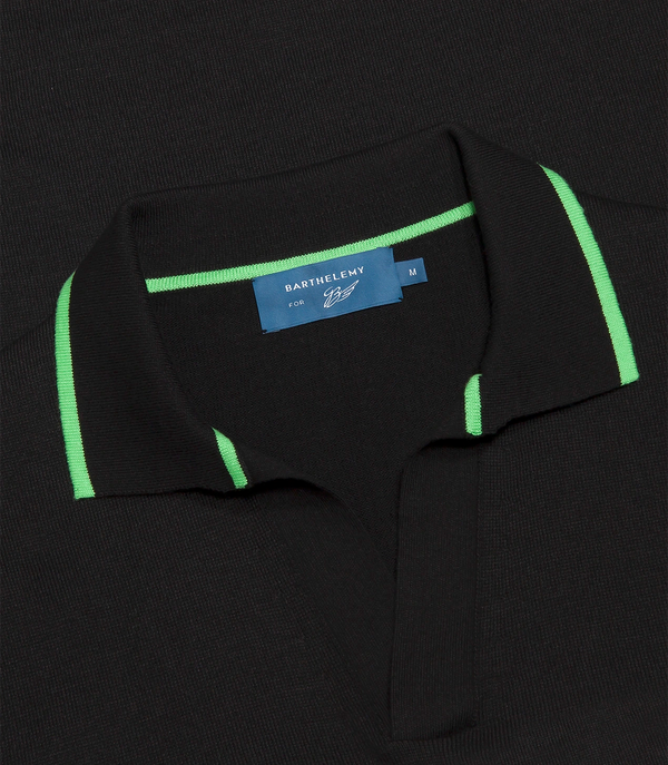 Rivage Knit Polo GB Black Green