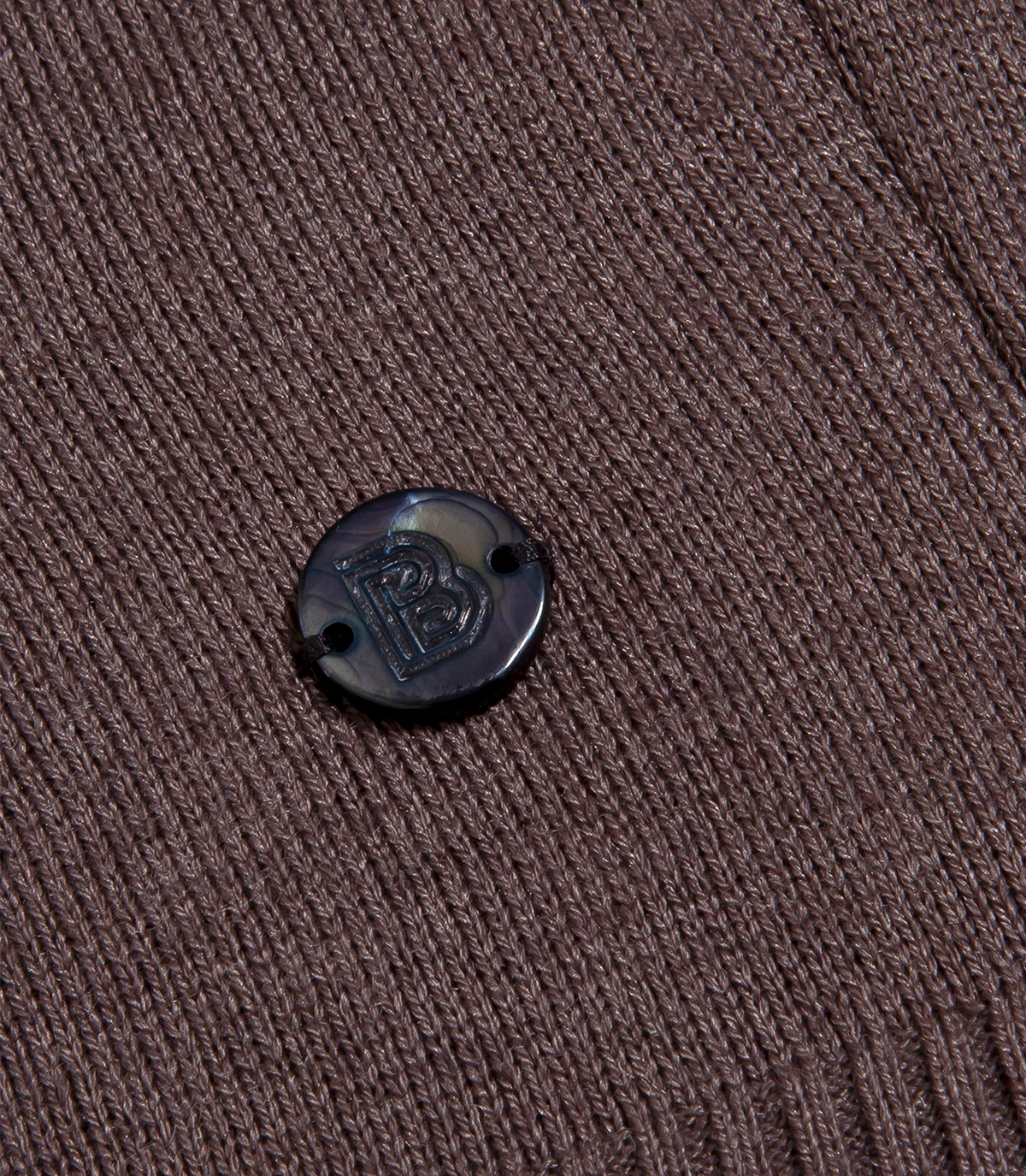 Rivage Knit Polo Brown - Barthelemy