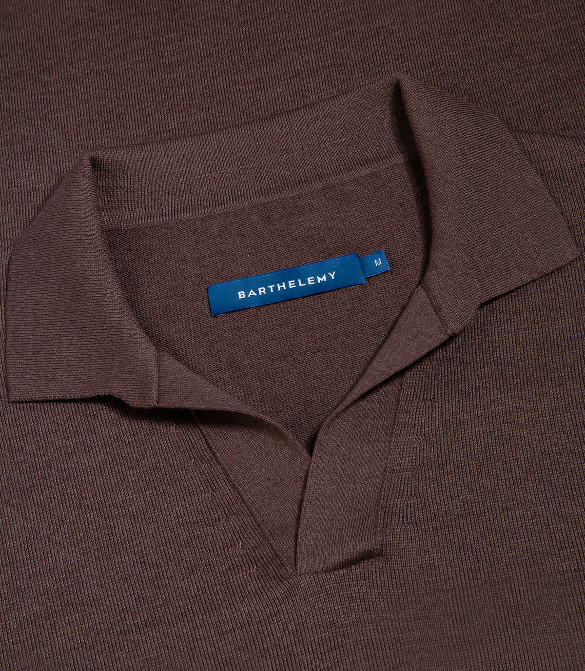 Rivage Knit Polo Brown - Barthelemy
