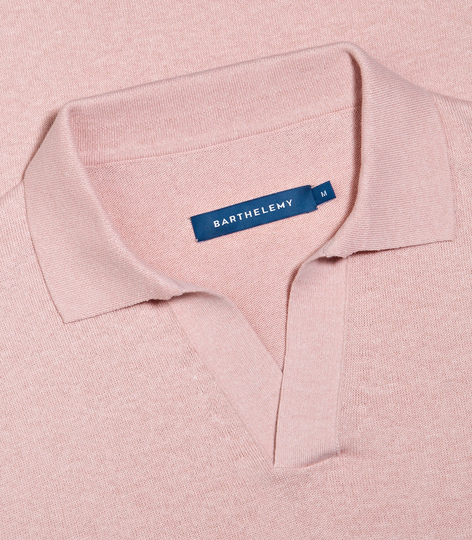 Rivage Knit Polo Lotus Pink - Barthelemy