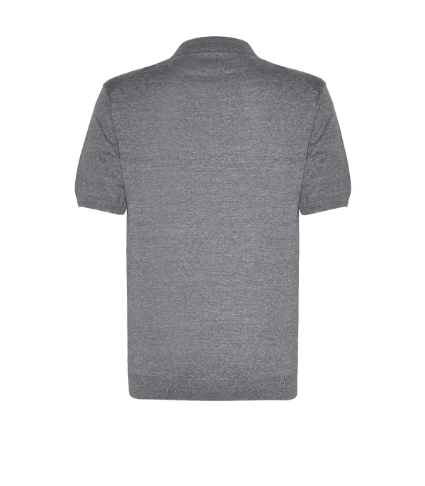 Rivage Knit Polo Medium Grey - Barthelemy