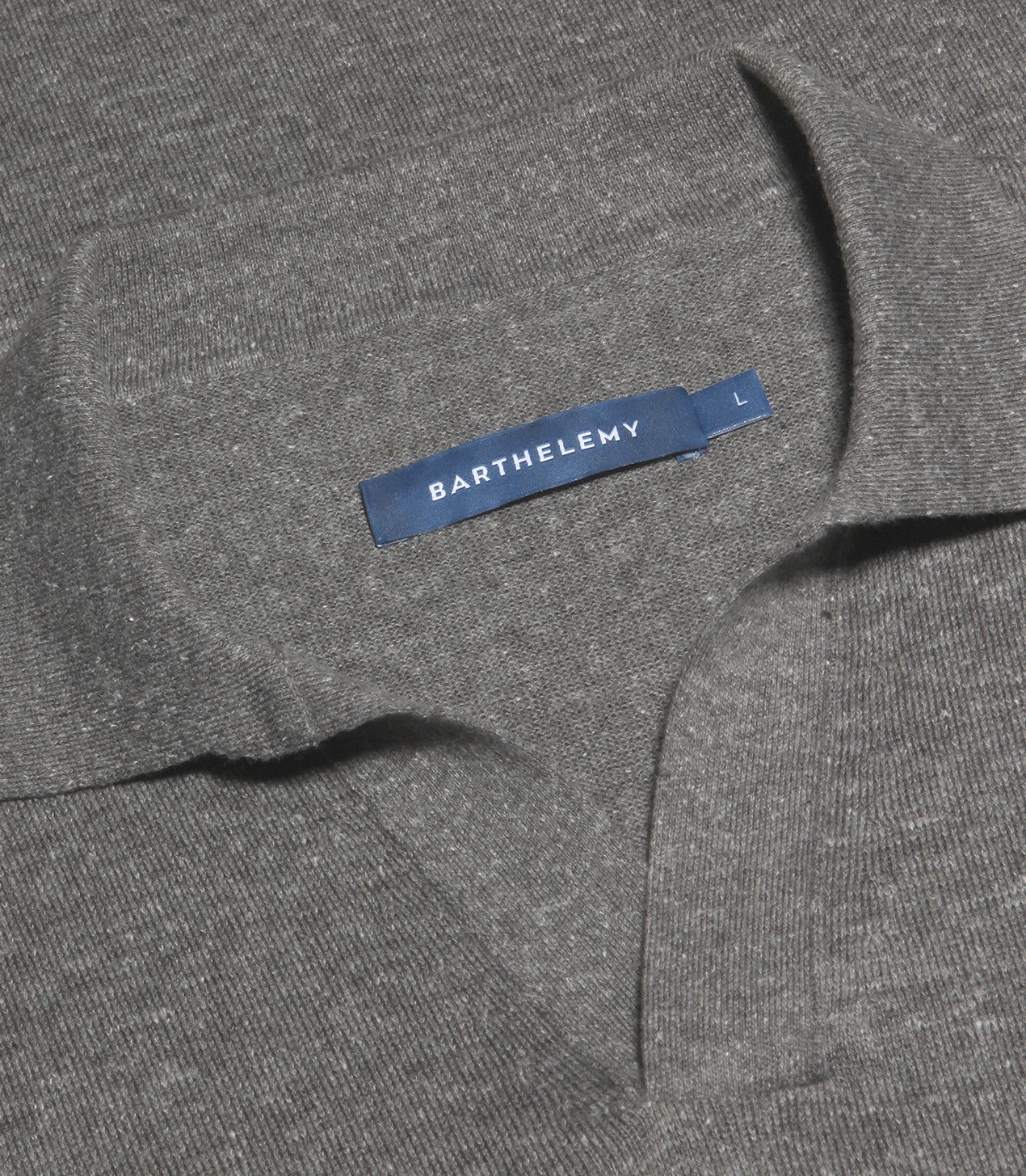 Rivage Knit Polo Medium Grey - Barthelemy