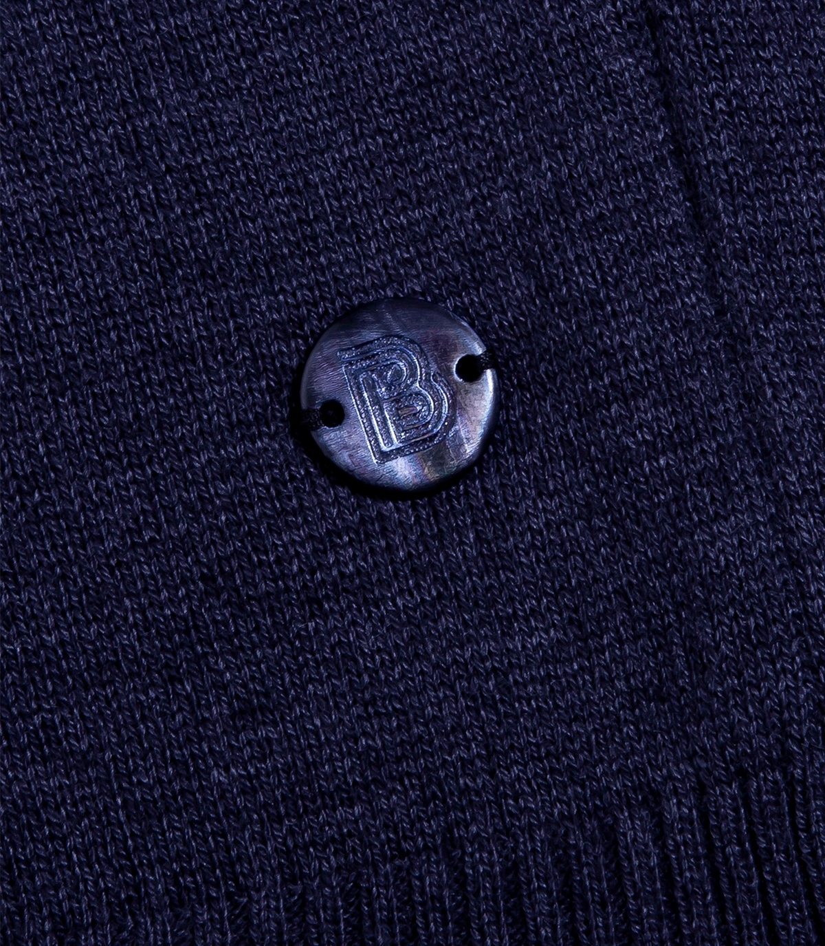 Rivage Knit Polo Naval Blue - Barthelemy