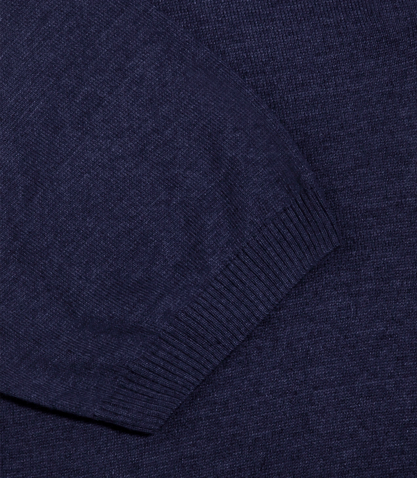 Rivage Knit Polo Naval Blue - Barthelemy