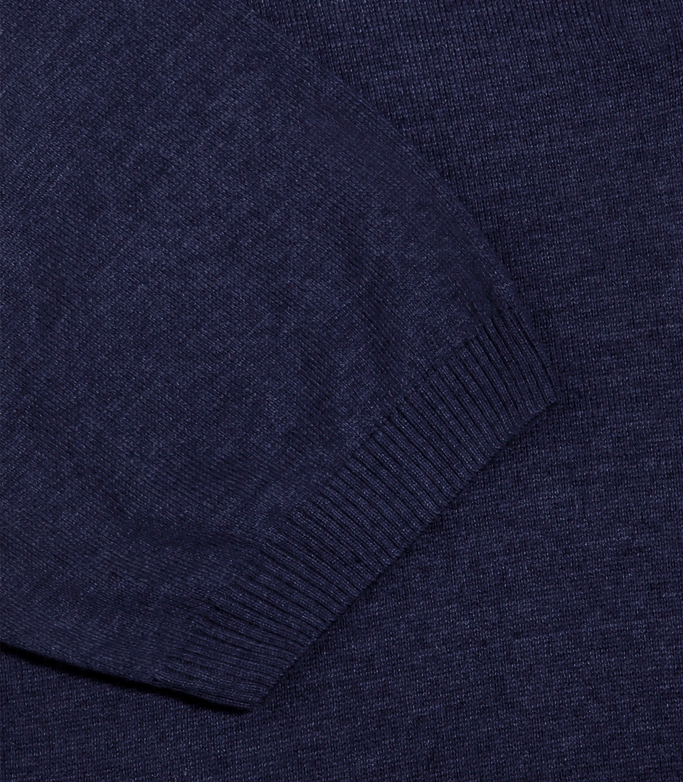 Rivage Knit Polo Naval Blue - Barthelemy