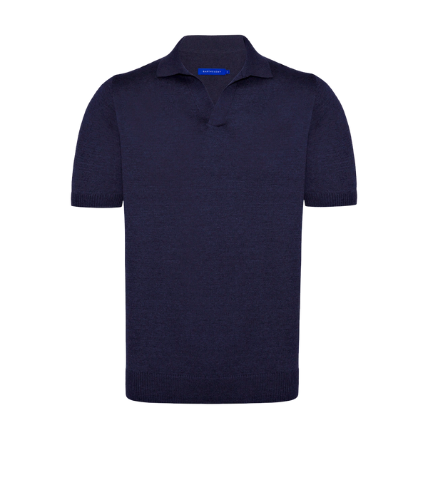 Rivage Knit Polo Naval Blue