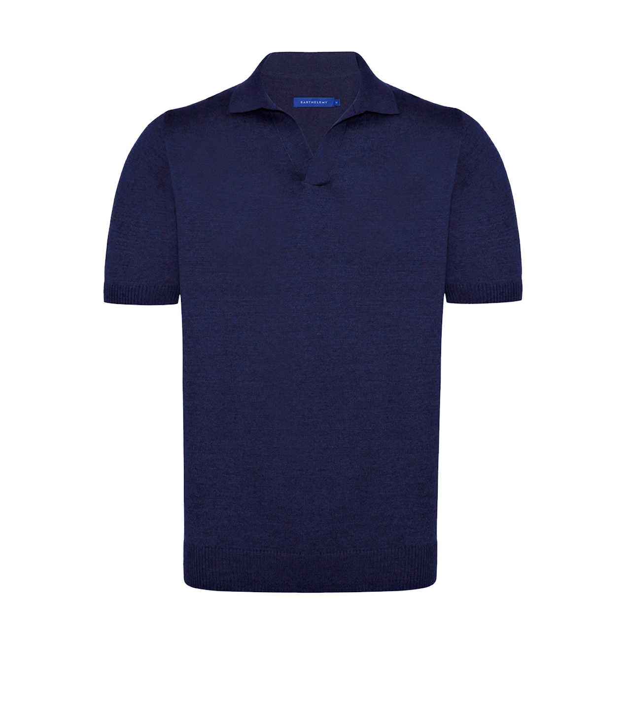 Rivage Knit Polo Naval Blue - Barthelemy
