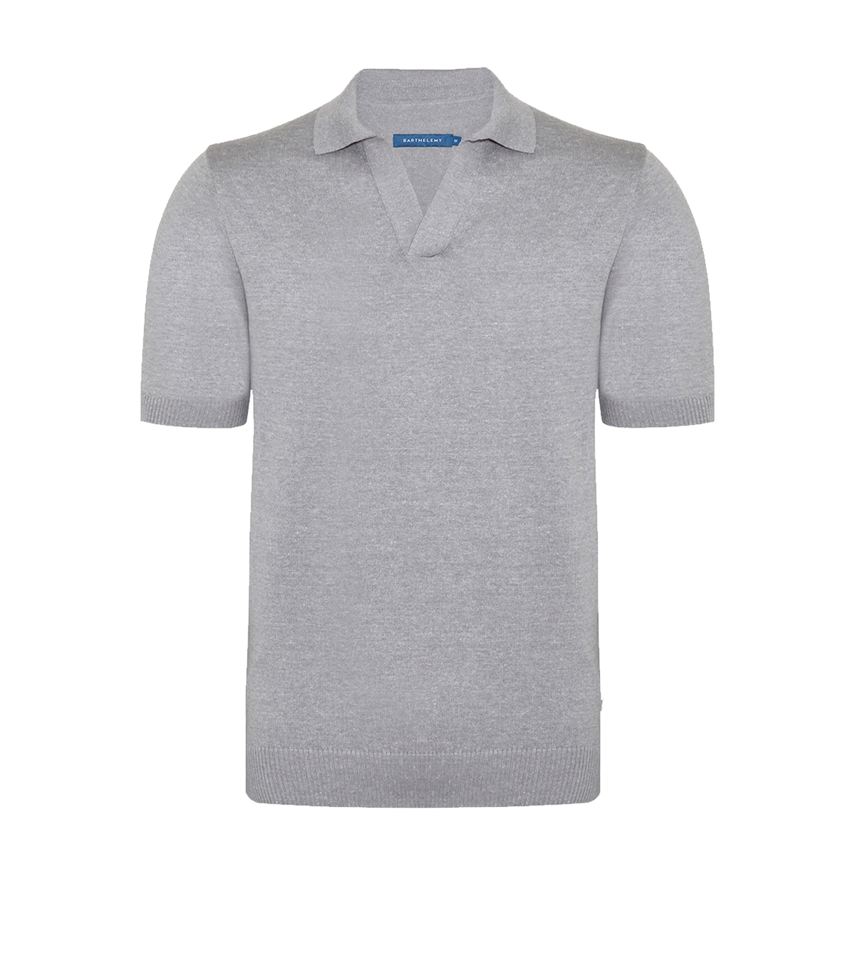 Rivage Knit Polo Silver | Polo | Barthelemy Resortwear
