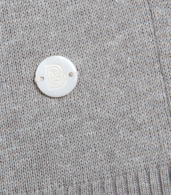 Rivage Knit Polo Silver - Barthelemy