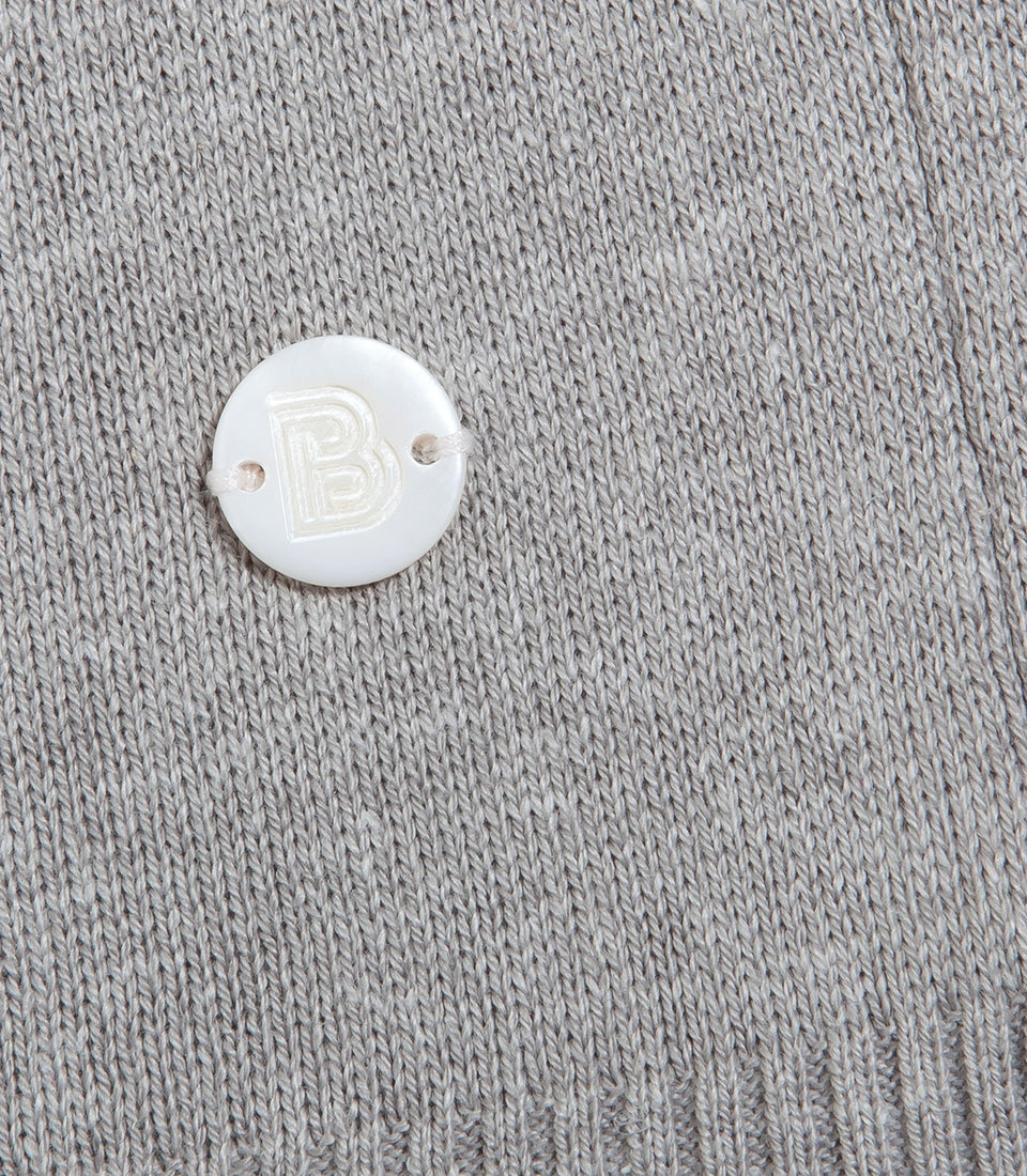 Rivage Knit Polo Silver - Barthelemy