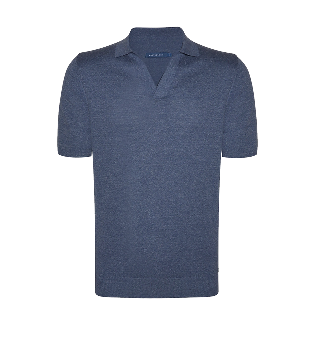 Rivage Knit Polo Soft Blue - Barthelemy