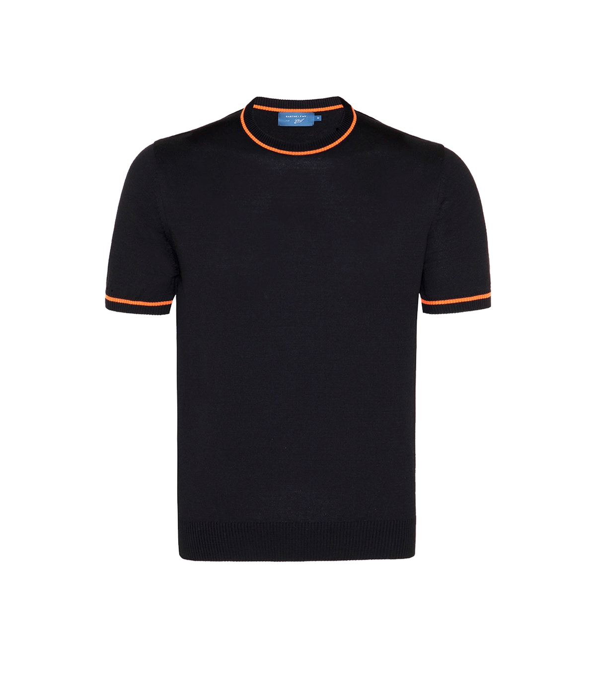 Rivage T-Shirt GB Black Orange | T-Shirt Crew Neck | Barthelemy Resortwear