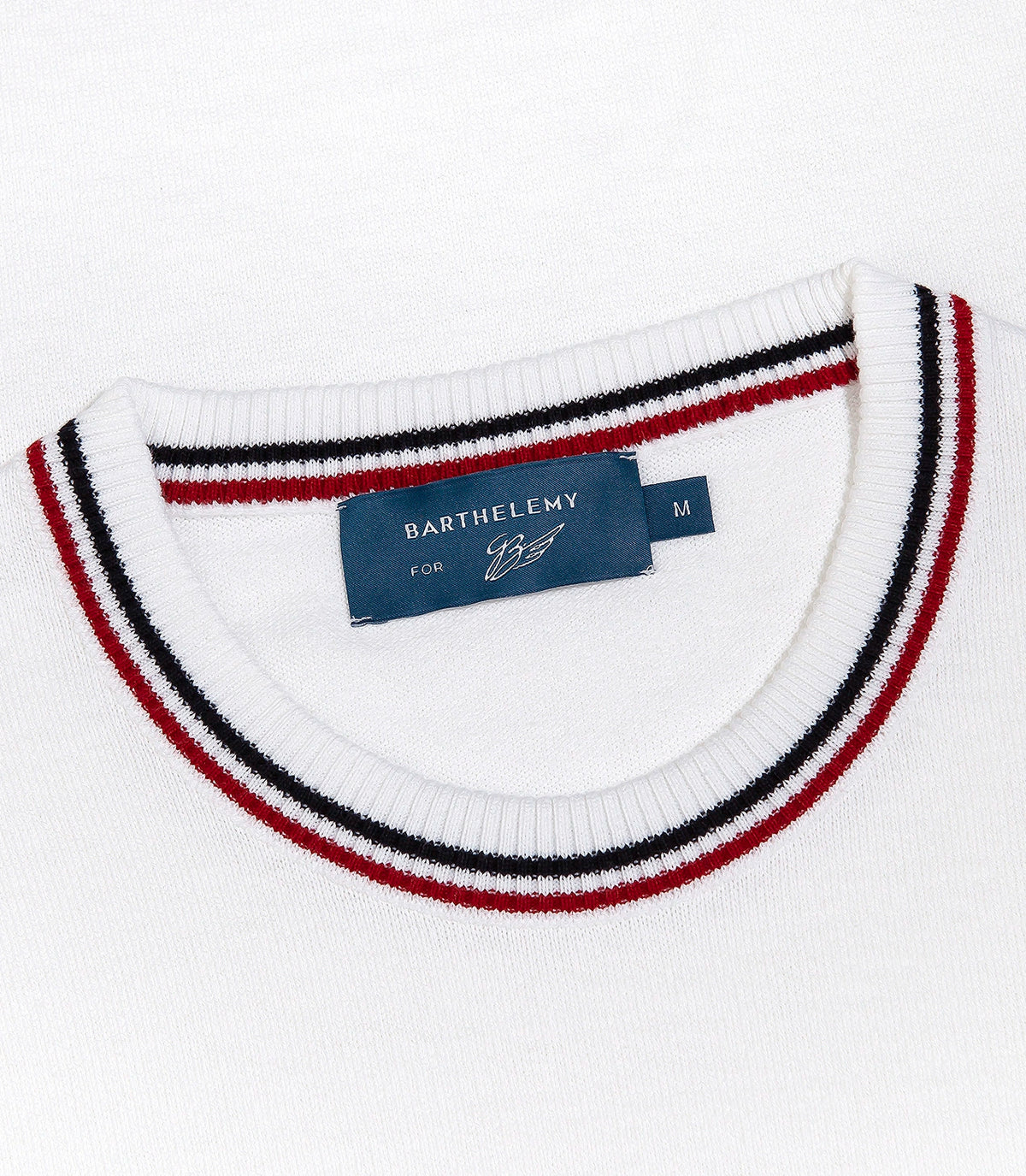 Rivage T-Shirt GB Macadamia Navy Red | T-Shirt Crew Neck | Barthelemy Resortwear