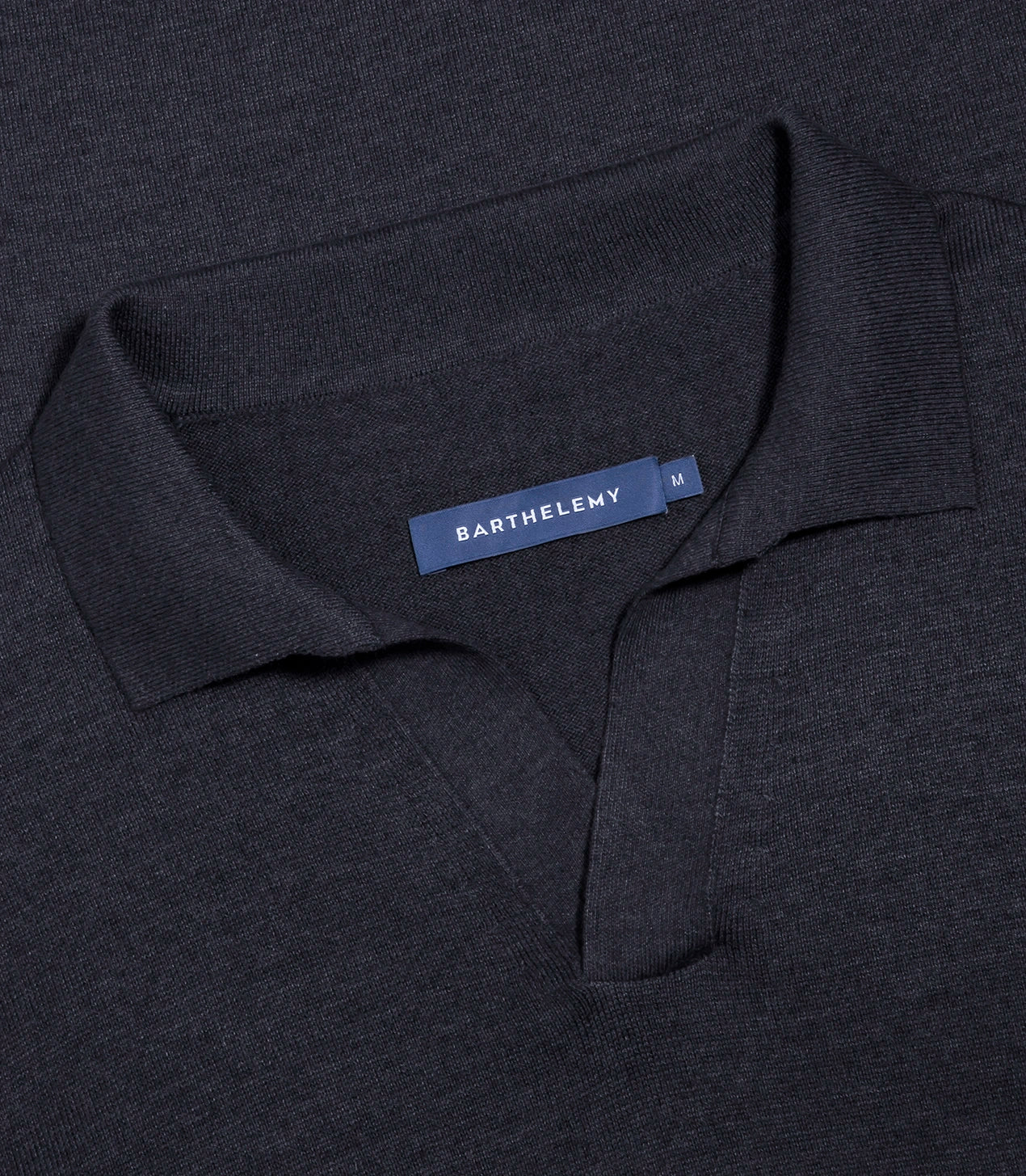 Rivage Knit Polo Titanium Grey - Barthelemy