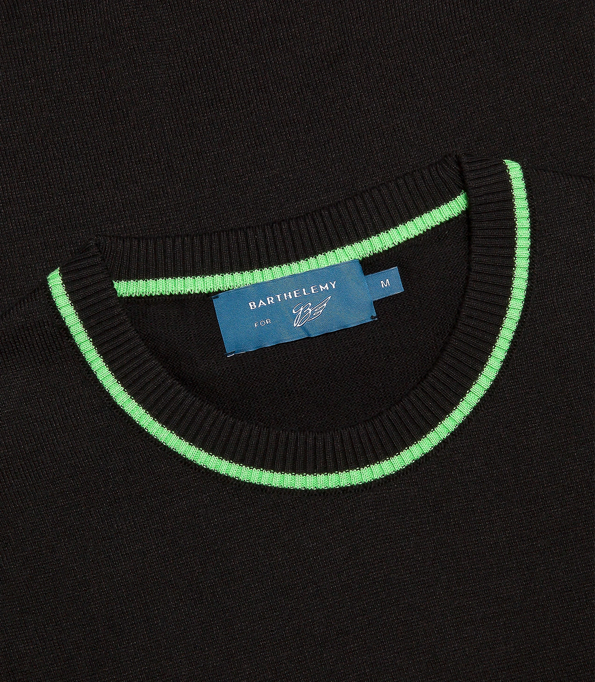 Rivage T-Shirt GB Black Green | T-Shirt Crew Neck | Barthelemy Resortwear