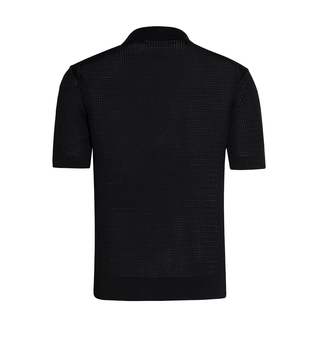 Rivage Knit Polo Waffle Black - Barthelemy