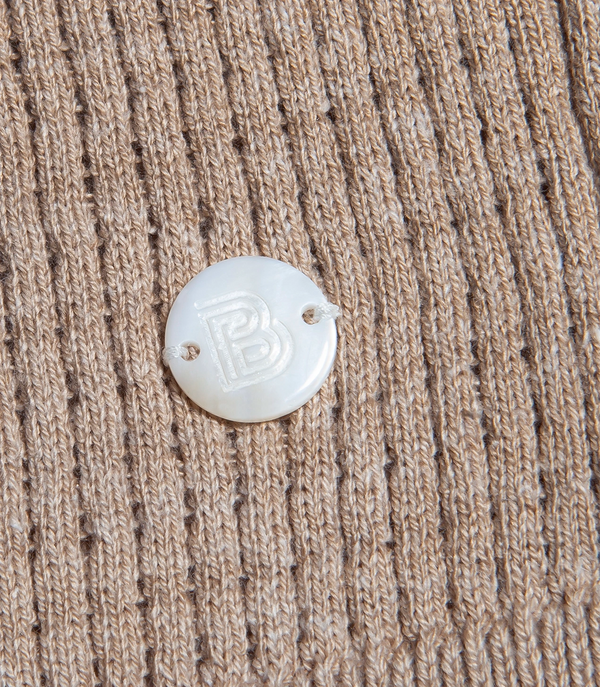 Rivage Knit Polo Waffle Camel - Barthelemy