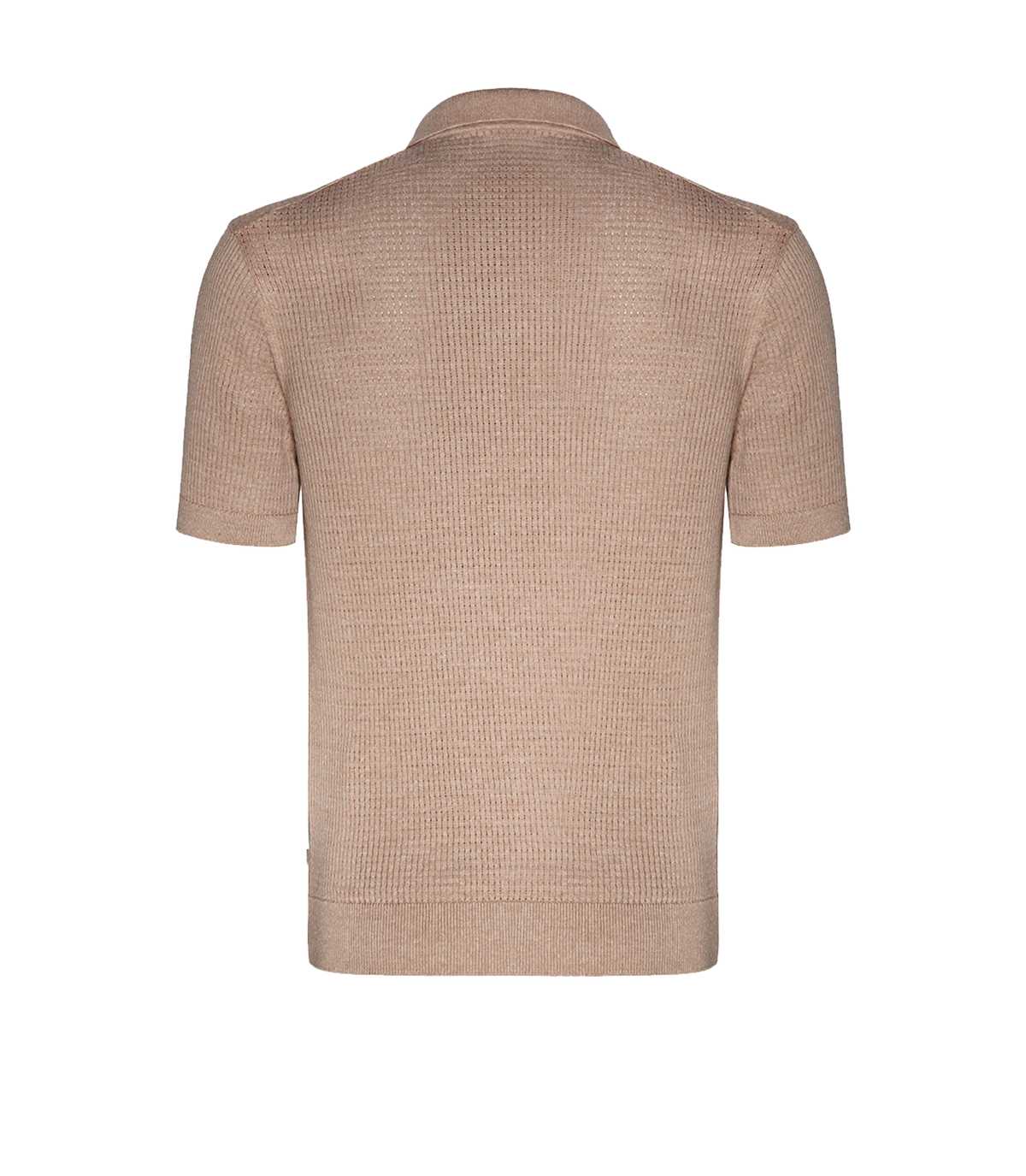 Rivage Knit Polo Waffle Camel - Barthelemy
