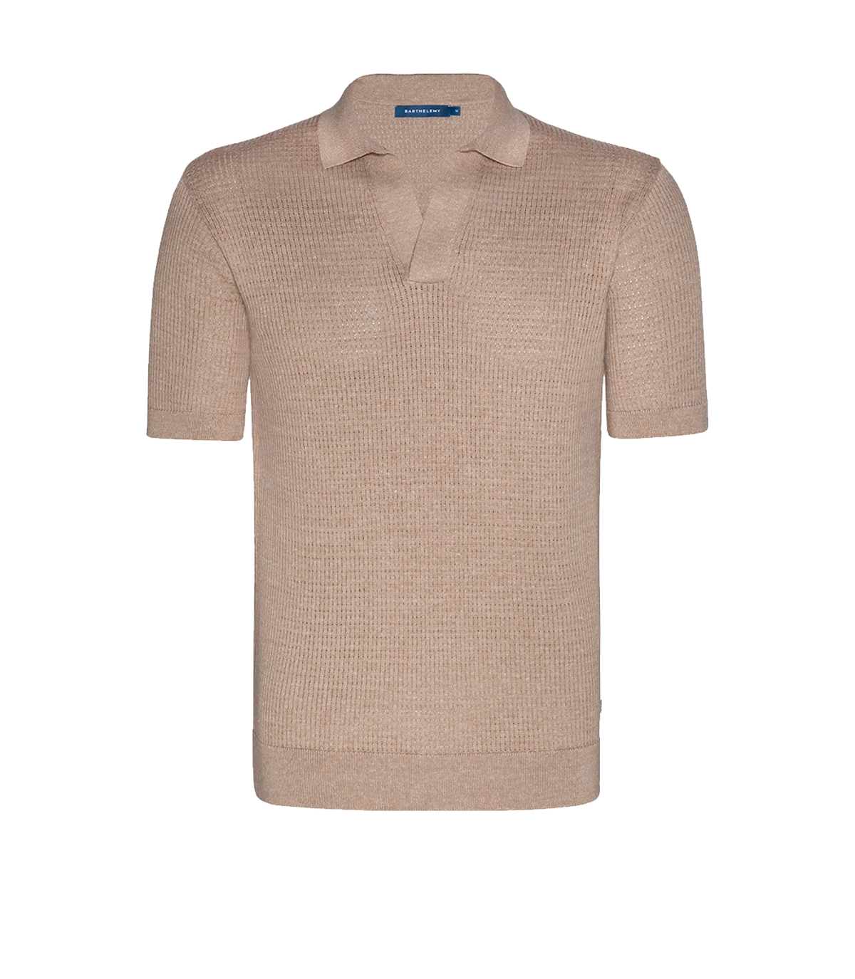 Rivage Knit Polo Waffle Camel - Barthelemy