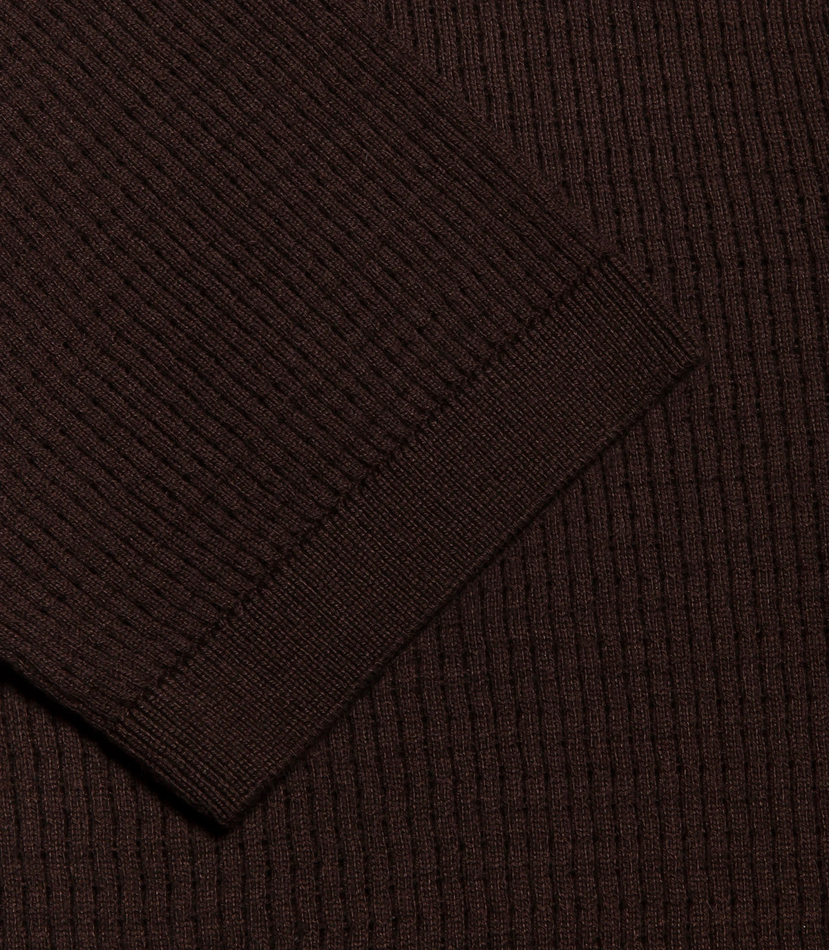 Rivage Knit Polo Waffle Chocolate Brown - Barthelemy