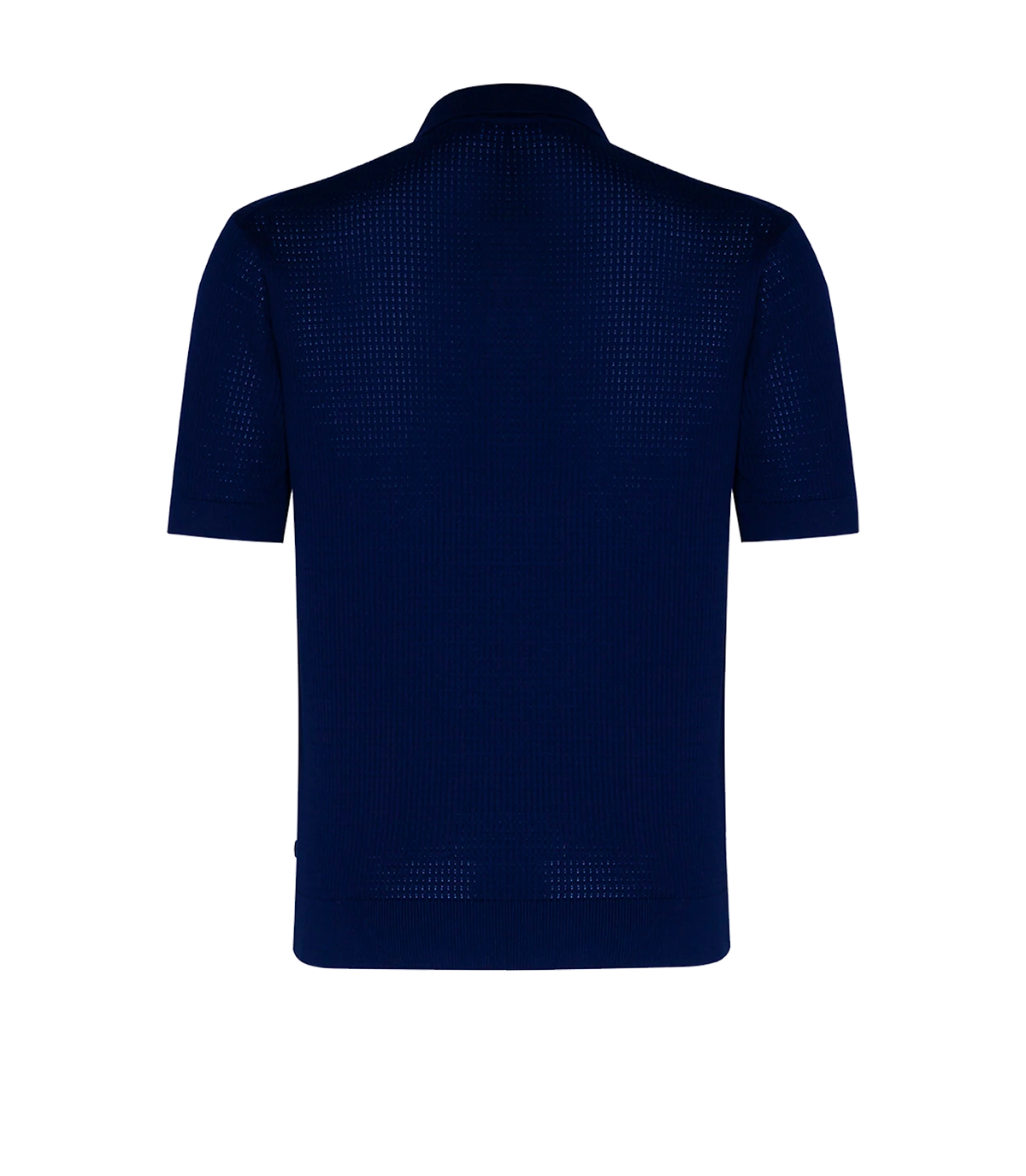 Rivage Knit Polo Waffle Dark Blue - Barthelemy
