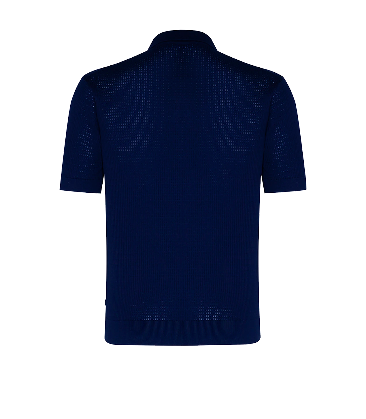 Rivage Knit Polo Waffle Dark Blue - Barthelemy