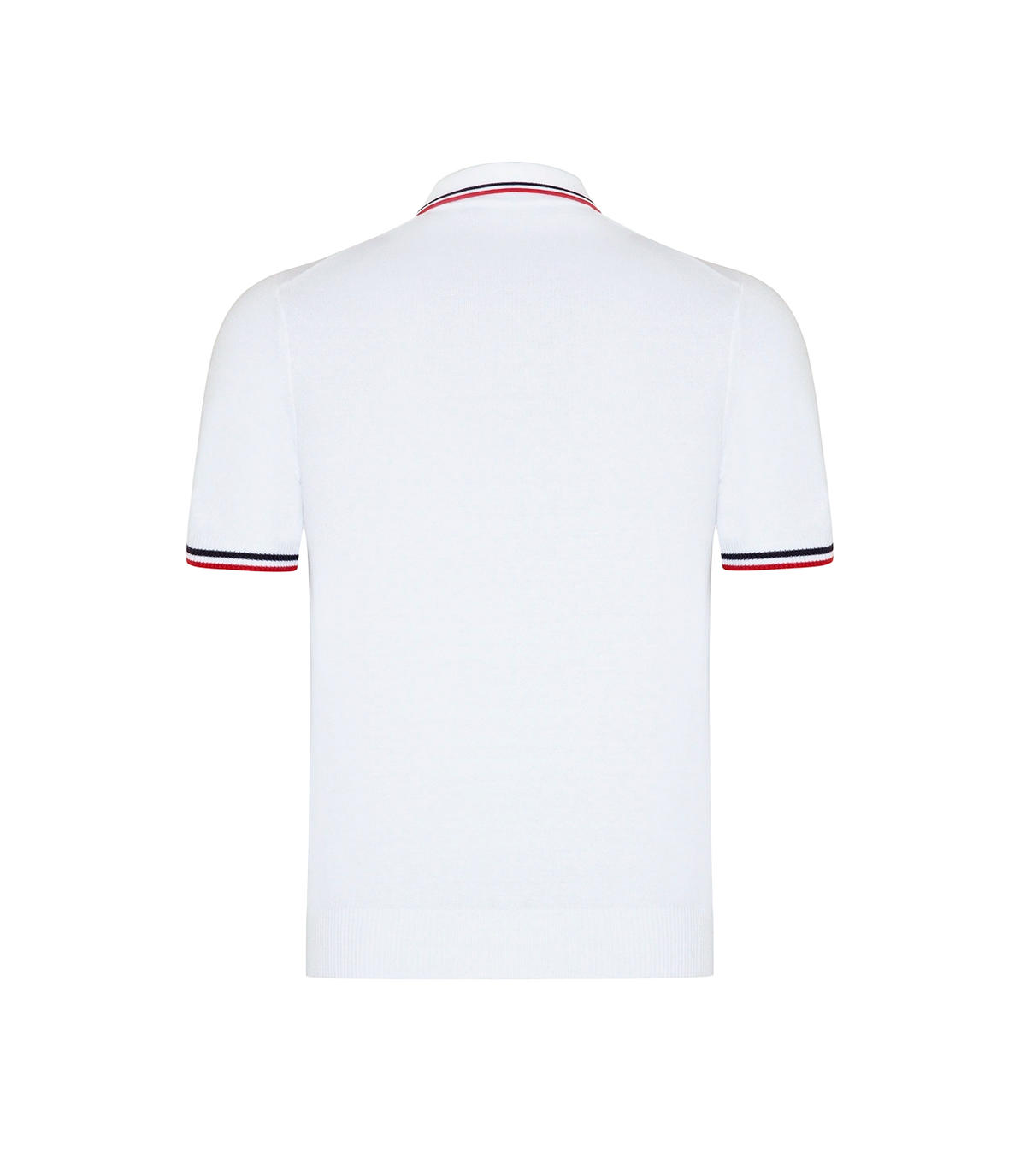 Rivage Knit Polo GB Macadamia Navy Red - Barthelemy