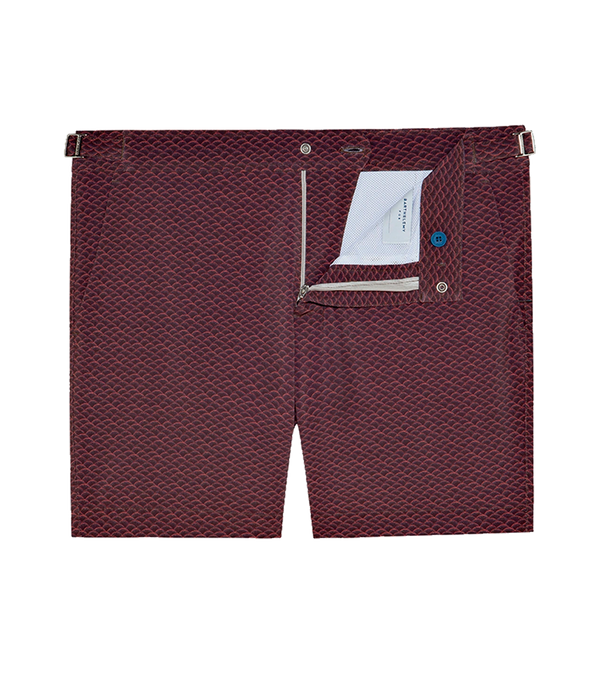 Saline Sport Aube Brown Orange | Swim Shorts | Barthelemy Resortwear