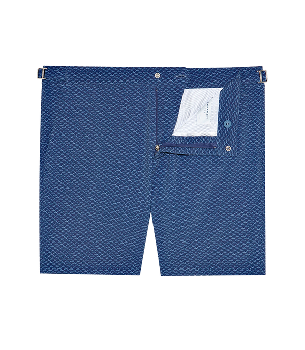 Saline Sport Aube Navy White | Swim Shorts | Barthelemy Resortwear